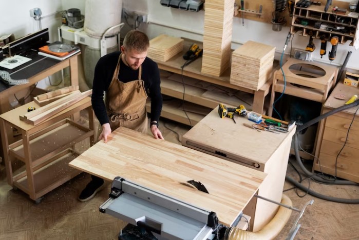 A furniture-making workshop