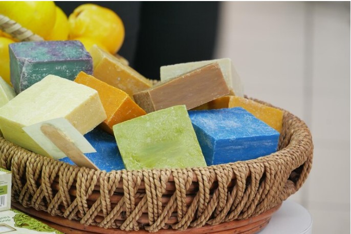 Homemade natural soap bars