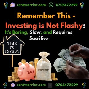 Investing is not flashy