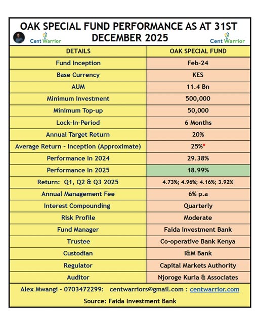 18.99% Oak Special Fund Return in 2025