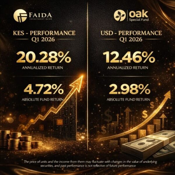 Oak Special Fund 20.28% (Ksh) | 12.46% (USD) Annualized Net Return—Q1 2026 Performance